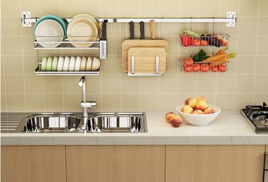 Kitchen Cookware Organizer Rod / Wire Rack Cabinet Organizers Painted Steel